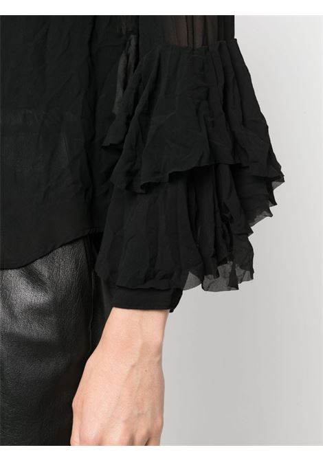 Black long-sleeved top - women COMME DES GARCONS COMME DES GARCONS | RKB0031